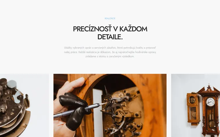 Služby — realizácie na webe WASEC.